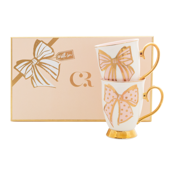 French Bow Mug Set - Set of 2