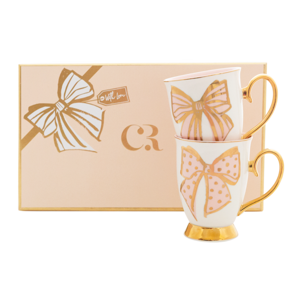 French Bow Mug Set - Set of 2