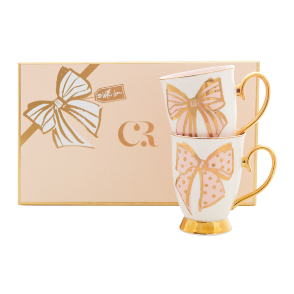 French Bow Mug Set - Set of 2
