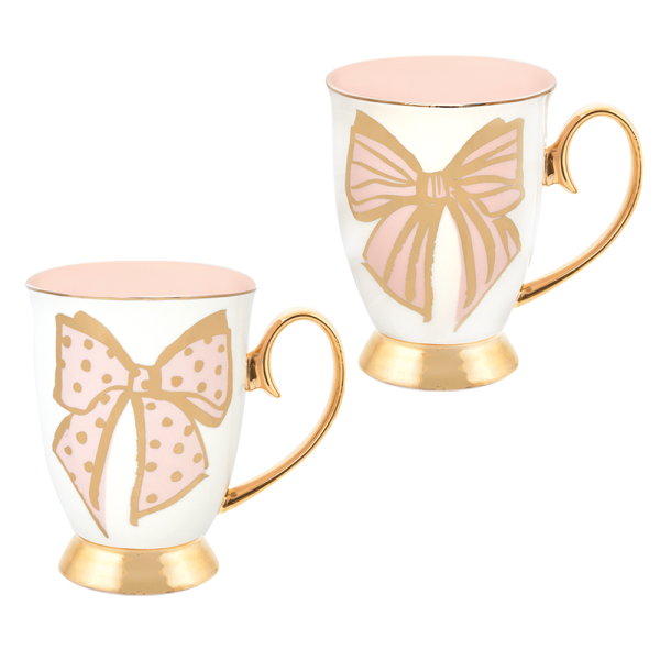 French Bow Mug Set - Set of 2