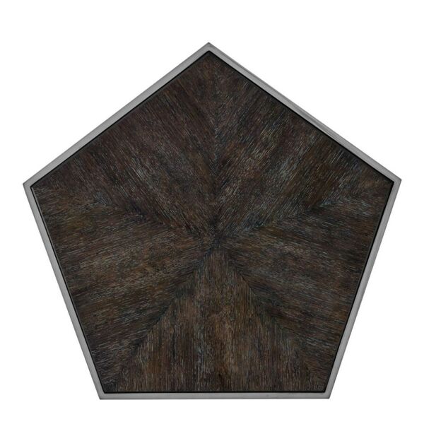 Side Table Pentagon charcoal oak veneer
