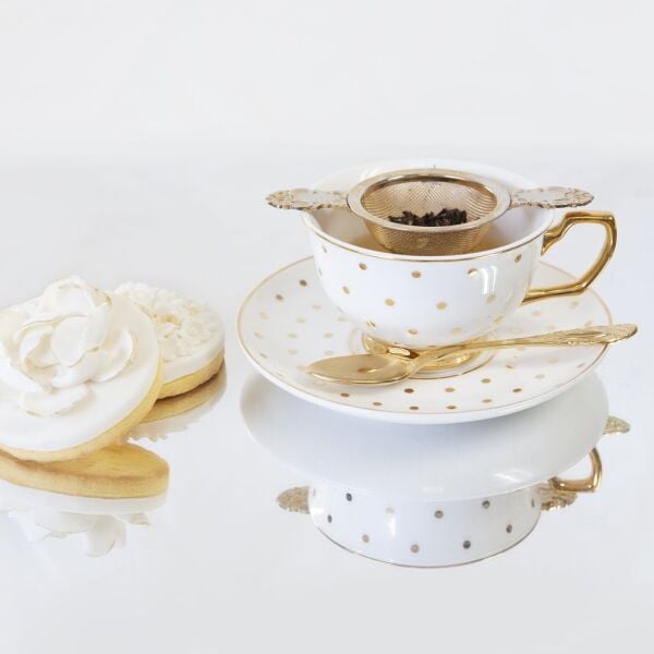 Teacup Polka Gold
