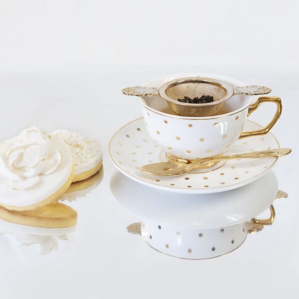 Teacup Polka Gold
