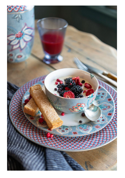 Flower Festival Mavi Yemek Tabağı 26.5 cm