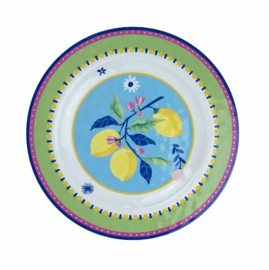 Mamma Mia 6'lı Limon Desenli Yemek Tabağı Seti 28 cm