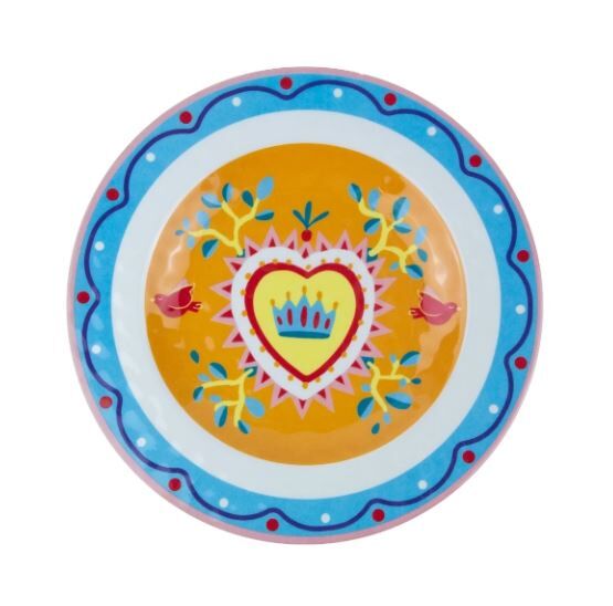 Mamma Mia 6'lı Kalp Desenli Tabak Seti 21,5 cm