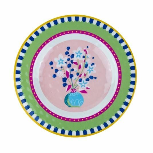 Mamma Mia 6'lı Vazo Desenli Tabak Seti 21,5 cm