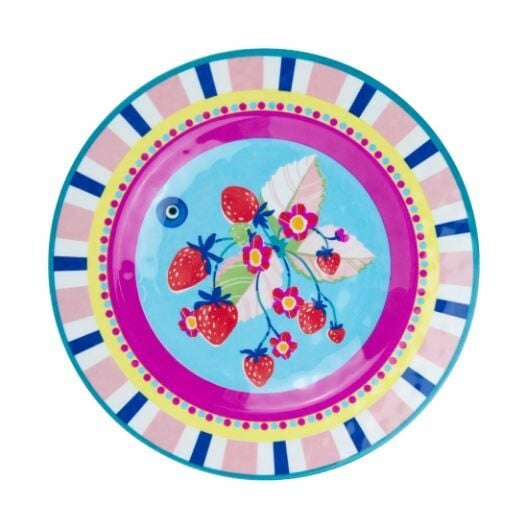 Mamma Mia 6'lı Çilek Desenli Tabak Seti 21,5 cm