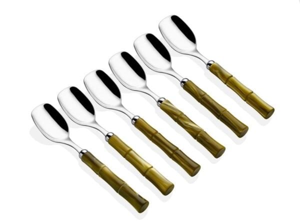 Bamboo Zeytin Yeşili 6 lı Dondurma Kaşığı