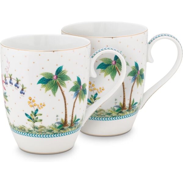 Jolie İkili Beyaz Büyük Mug Seti 350 ml.