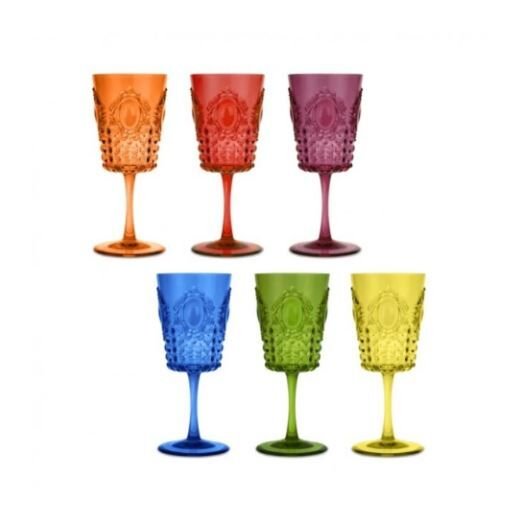 Baroque Rock Anniversary 6'lı Renkli Kadeh Seti