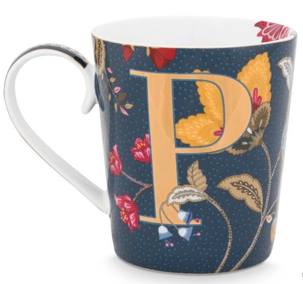 Pip Studio Harfli Mug Mavi P 350 ml