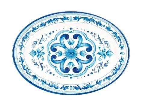 Blues Kayık Tabak 35,5 cm x 25,5 cm x 3 cm