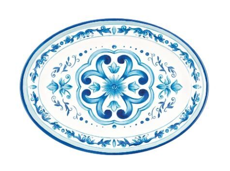 Blues Kayık Tabak 35,5 cm x 25,5 cm x 3 cm
