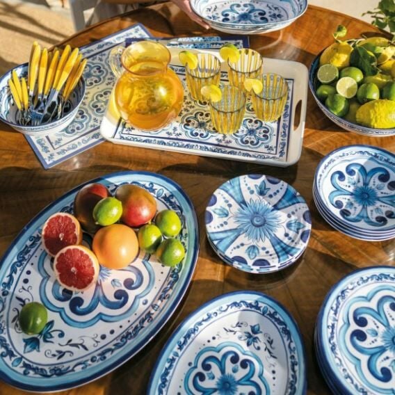 Blues Kayık Tabak 35,5 cm x 25,5 cm x 3 cm