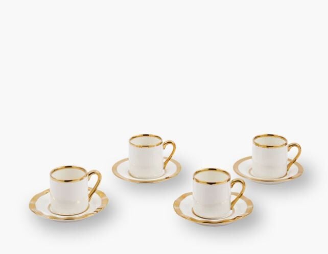 Espresso Cups Golden Finds set 4