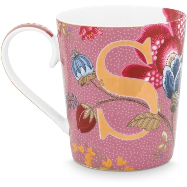 Pip Studio Harfli Mug Pembe S 350 ml