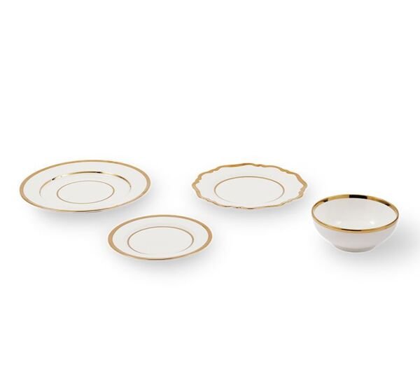 Golden Finds Plates & Bowl Set