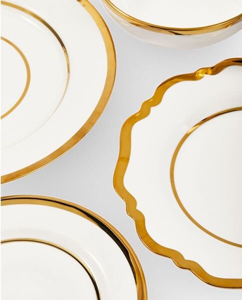 Golden Finds Plates & Bowl Set