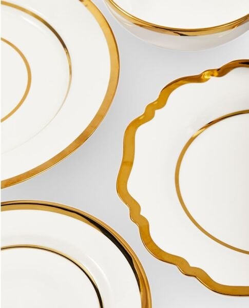Golden Finds Plates & Bowl Set