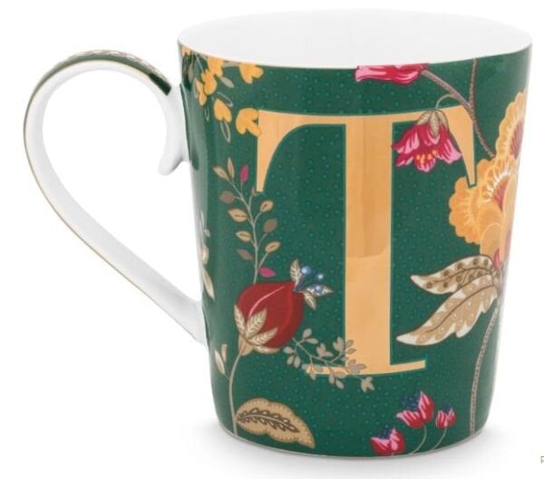 Pip Studio Harfli Mug Yeşil T 350 ml