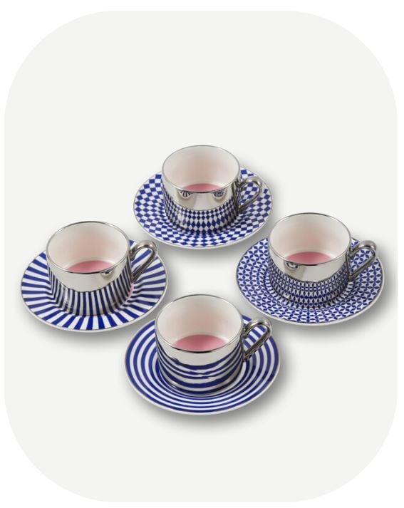 Aunty Tea Cups Set 4