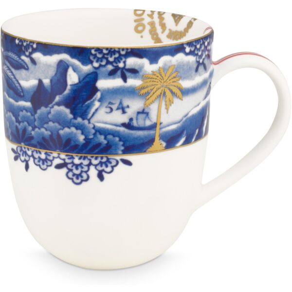 Heritage Mavi Bordürlü Küçük Kupa 160 ml