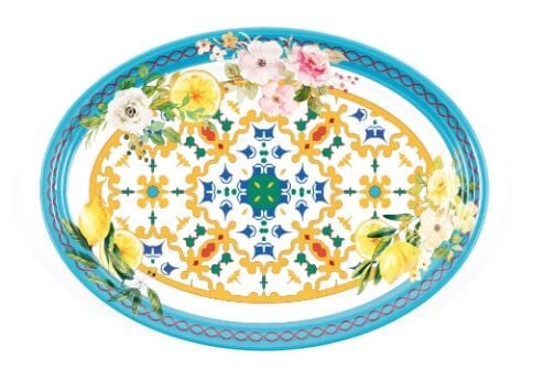 Flower Lemon Oval Tabak 35,5 cm x 25,5 cm x 3