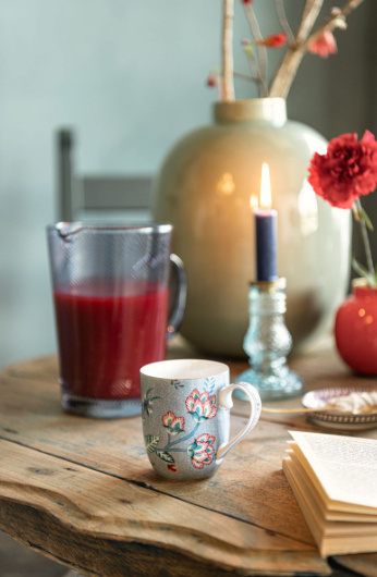 Flower Festival Mavi İkili Küçük Mug Seti 145 ml.