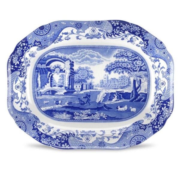 BLUE ITALIAN OVAL SERVİS 41 CM