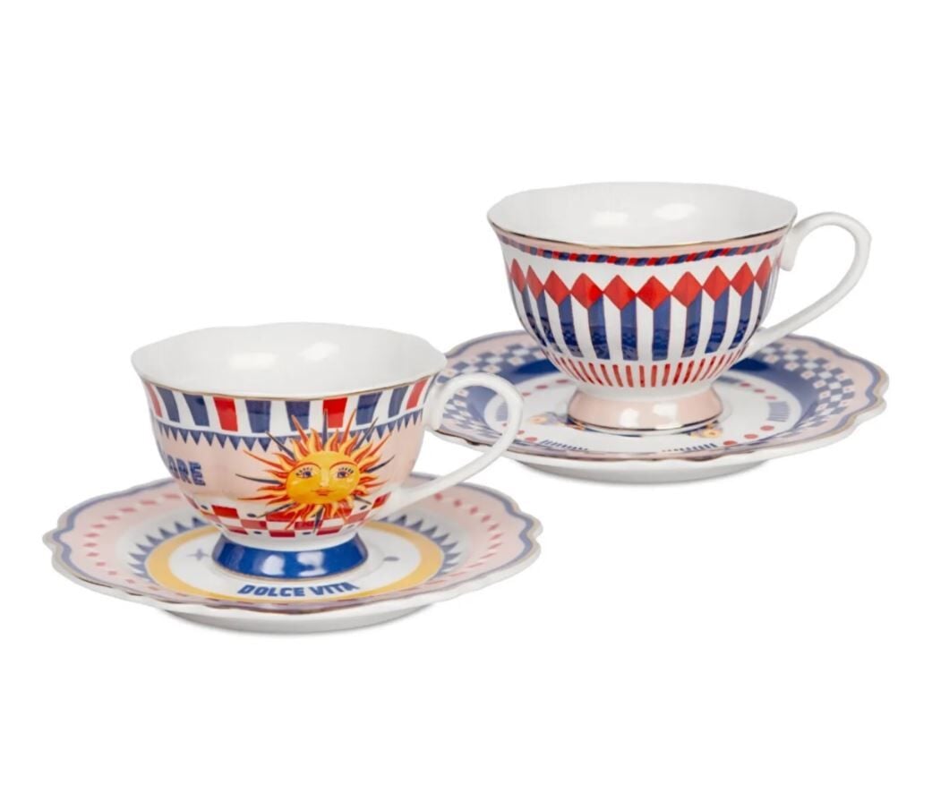Dolce Vita Çok Renkli Çay Fincanı