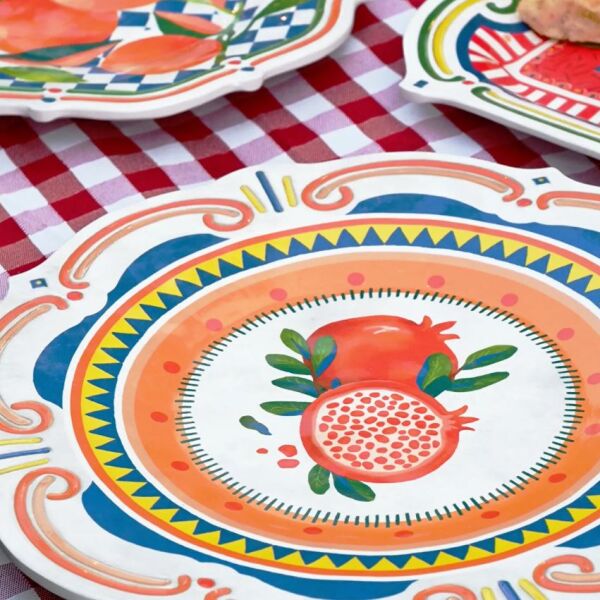 Dolce Vita Narlı Servis Tabağı 28 cm Melamin