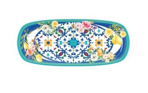 Flower Lemon Kayık Tabak 39,5 cm x 21,5 cm x 2,5 cm