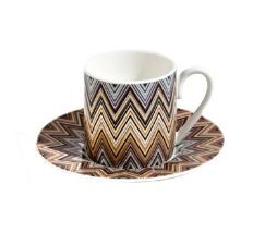 Zig Zag Jarris 148 - Kahve-Bej, 2 li Kahve Fincan ve Tabağı, 0,10 L