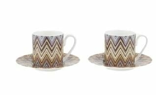 Zig Zag Jarris 148 - Kahve-Bej, 2 li Kahve Fincan ve Tabağı, 0,10 L
