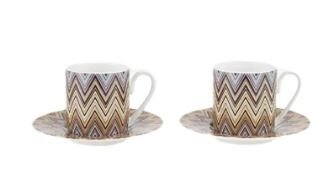 Zig Zag Jarris 148 - Kahve-Bej, 2 li Kahve Fincan ve Tabağı, 0,10 L