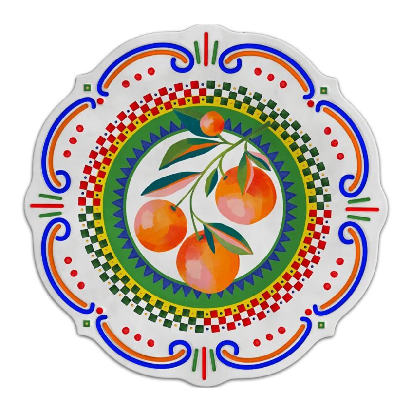 Dolce Vita Portakallı Servis Tabağı 28 cm Melamin