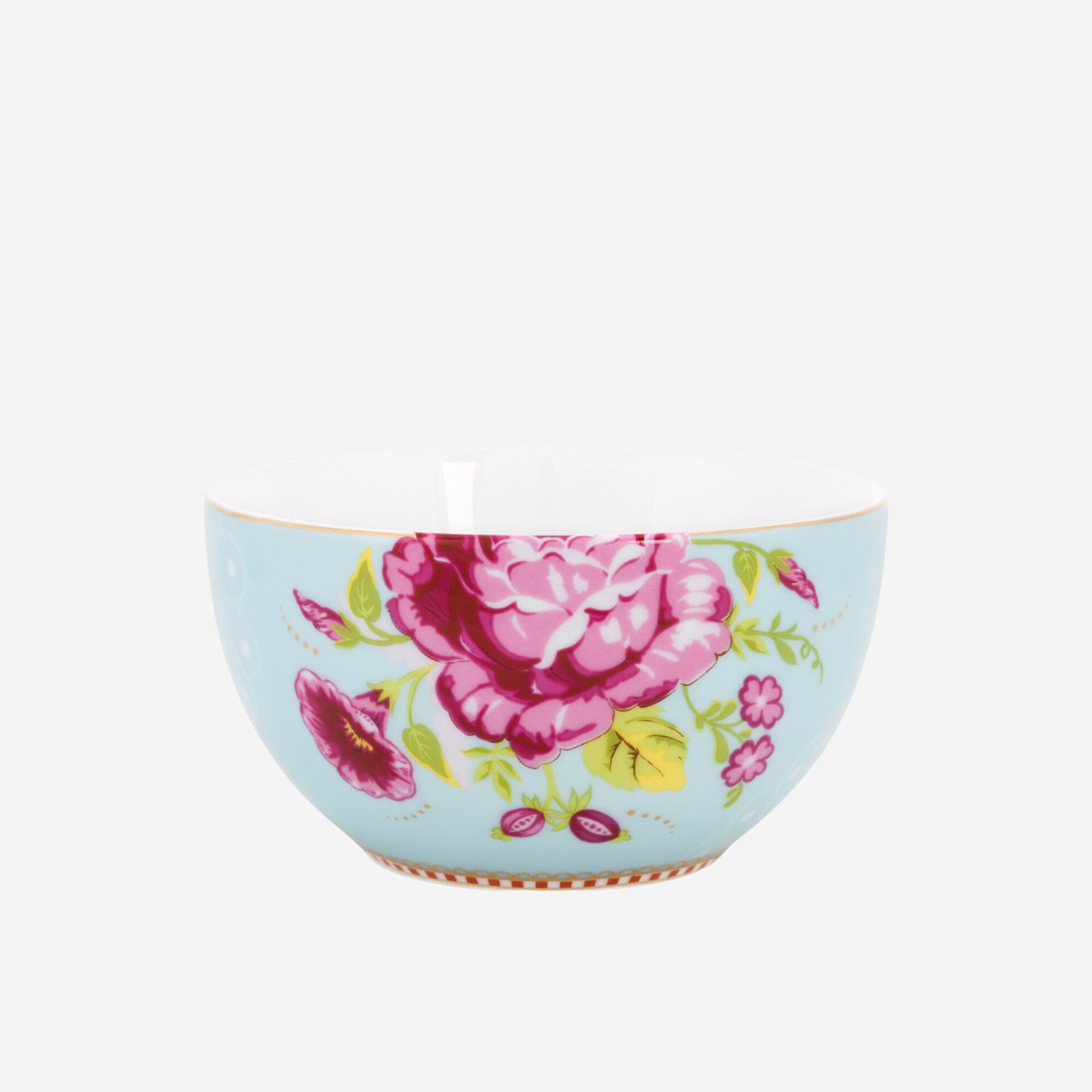 Pip Gül Desenli Mavi Kase 12 Cm