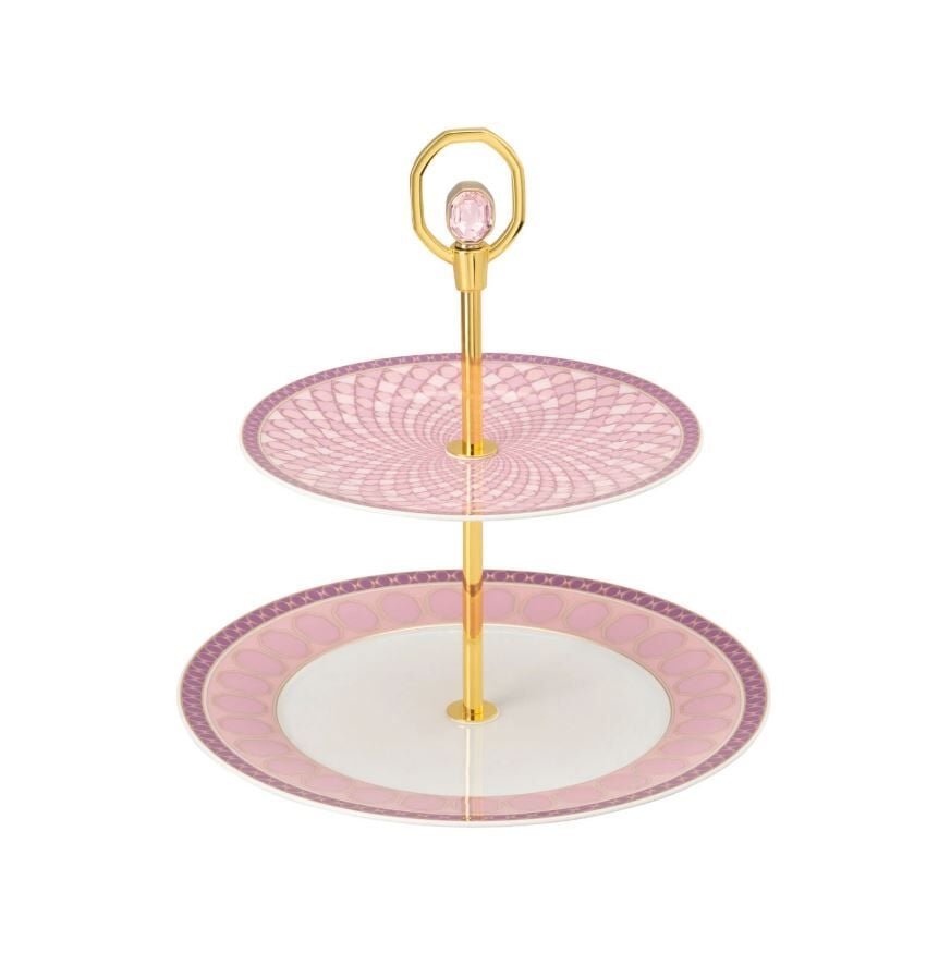 Swarovski Signum 2 Katlı l Servis - Yuvarlak 25 cm