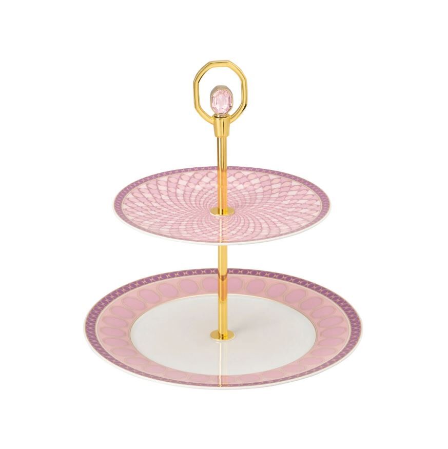 Swarovski Signum 2 Katlı l Servis - Yuvarlak 25 cm