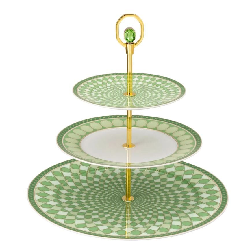 Swarovski l Signum Fern 3 Katlı  Standı - Yuvarlak -32 cm