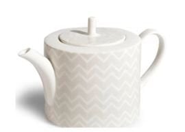 Zig Zag White - Beyaz-Gri, Kahve/Çay Potu