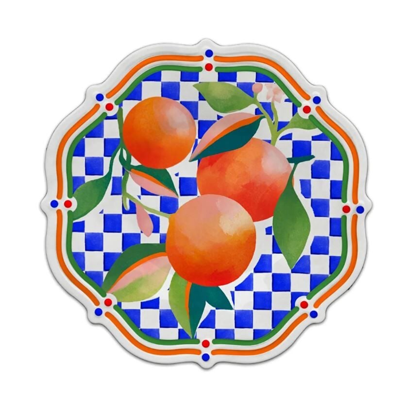 Dolce Vita Portakal Pasta Tabağı 22 cm Melamin