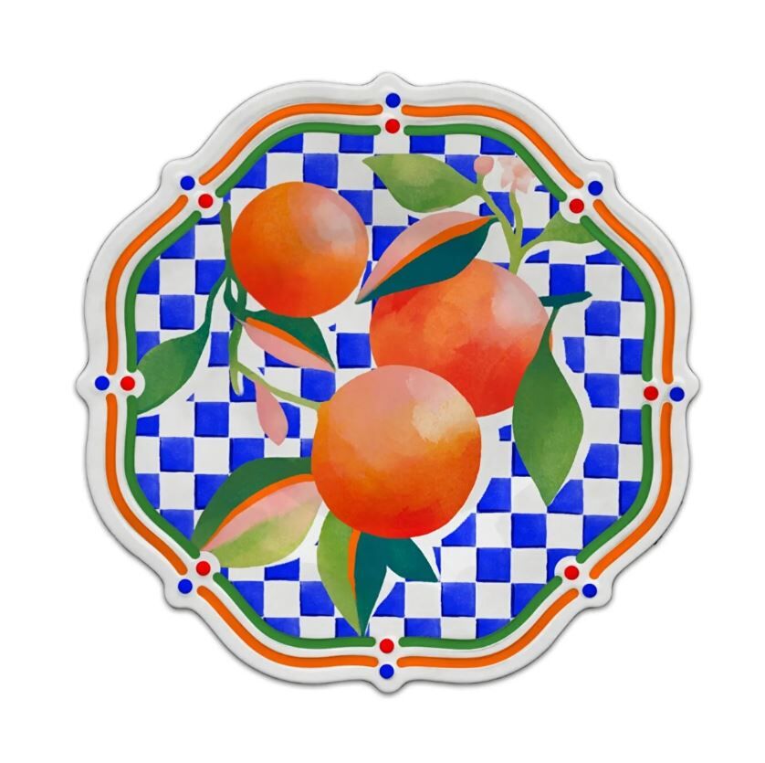 Dolce Vita Portakal Pasta Tabağı 22 cm Melamin