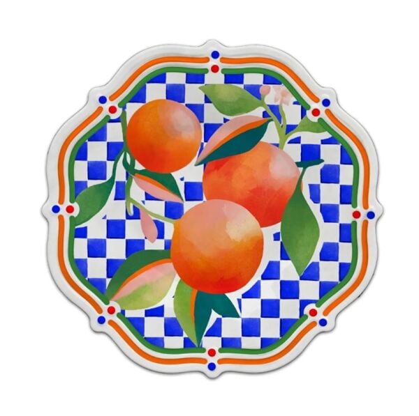 Dolce Vita Portakal Pasta Tabağı 22 cm Melamin