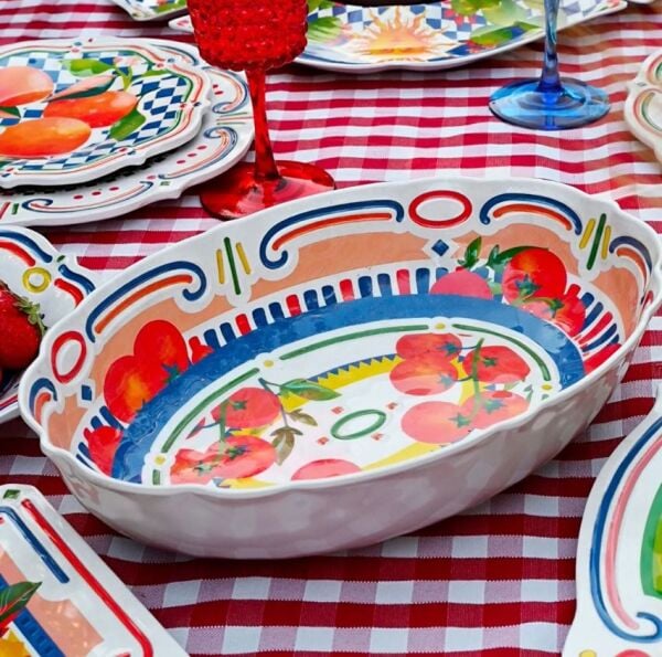 Dolce Vita Oval Servis Kasesi 33 cm, Melamin