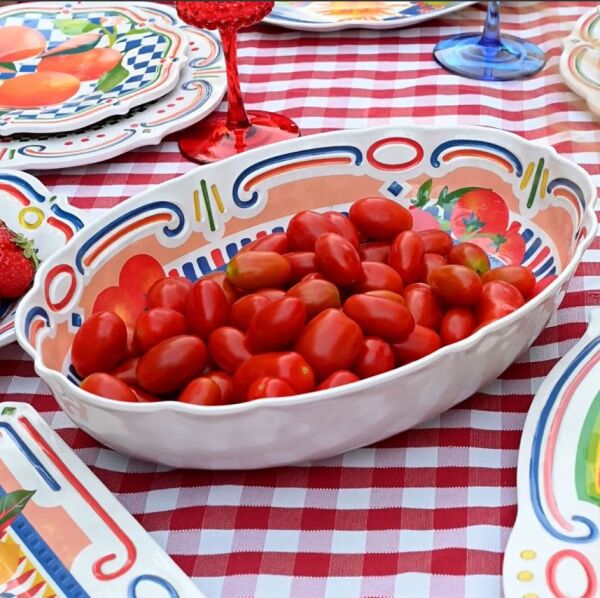 Dolce Vita Oval Servis Kasesi 33 cm, Melamin