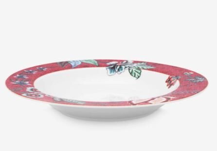 Flower Festival Kırmızı Çorba Tabağı 21.5 cm