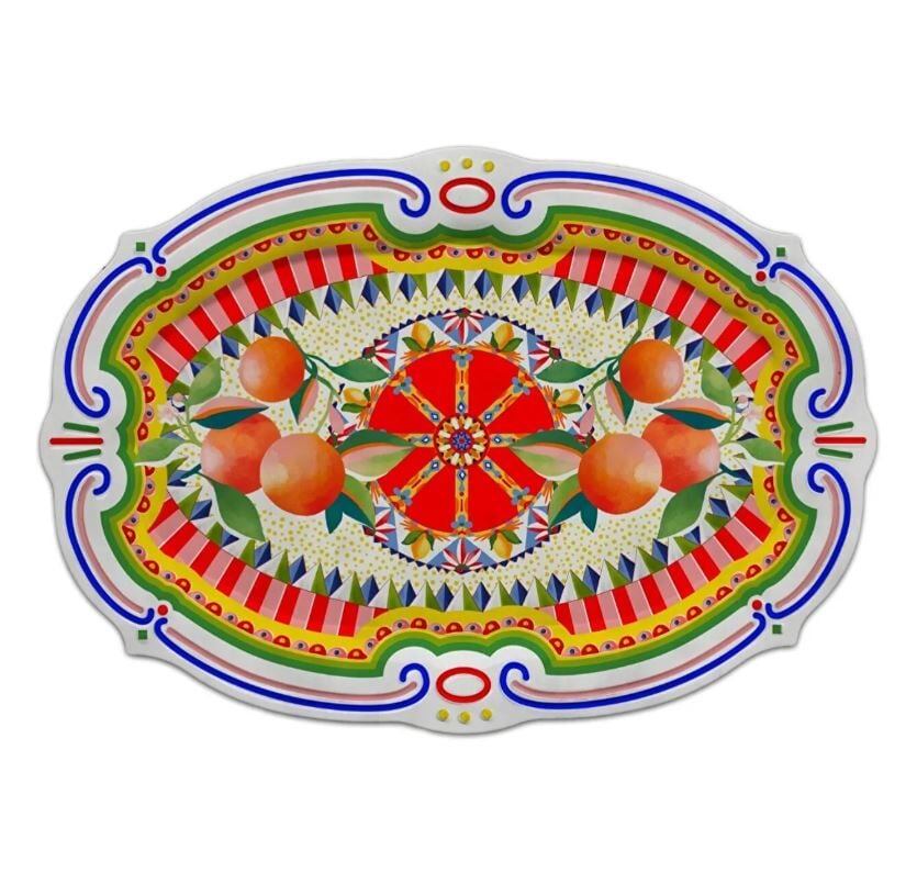 Dolce Vita Oval Servis Tabağı / Tepsi 50 cm, Melamin