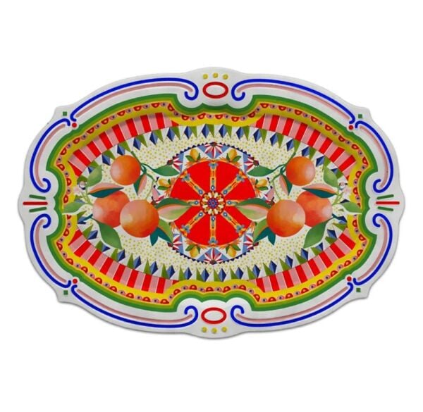 Dolce Vita Oval Servis Tabağı / Tepsi 50 cm, Melamin